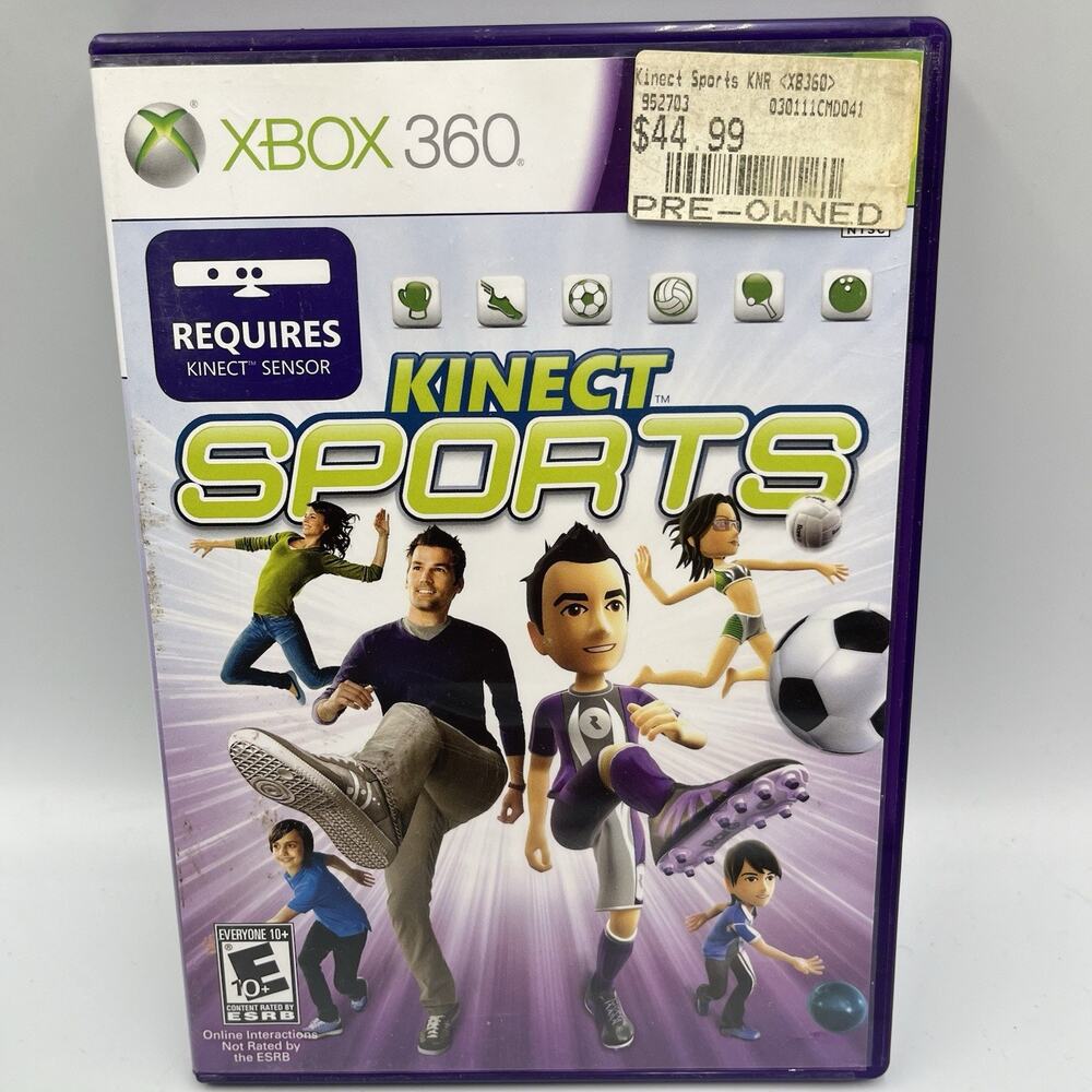 Kinect Sports (Microsoft Xbox 360) CIB COMPLETE & TESTED